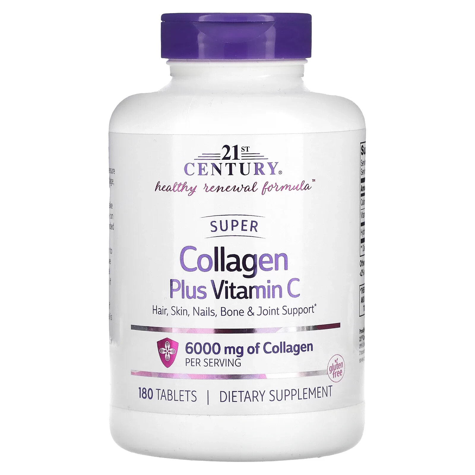 Super Collagen Plus Vitamin C, 6,000 mg, 180 Tablets (1,000 mg per Tablet)