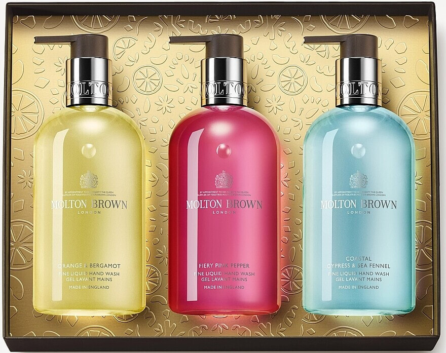 Molton Brown Floral & Aromatic Hand Care Collection - Körperpflegeset (Duschgel 300mlx3)