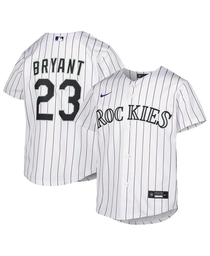 Nike big Boys and Girls Kris Bryant White Colorado Rockies Home Replica Player Jersey