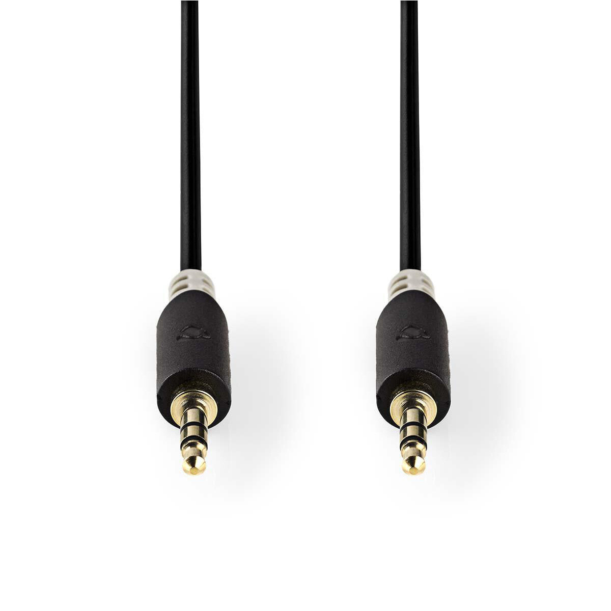 Nedis Stereo-Audiokabel 35 mm Male 35 Verguld 1.00 m Rond Antraciet - Cable - Audio/Multimedia