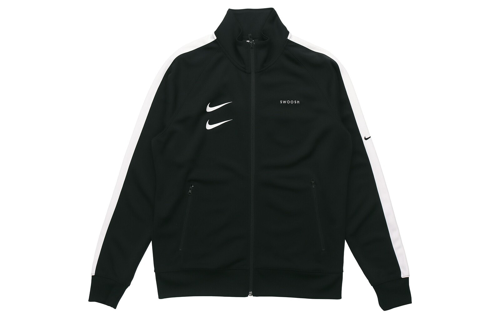 Nike Sportswear Swoosh 双钩复古运动夹克 男款 黑色 / Куртка Nike Sportswear Swoosh CJ4885-010