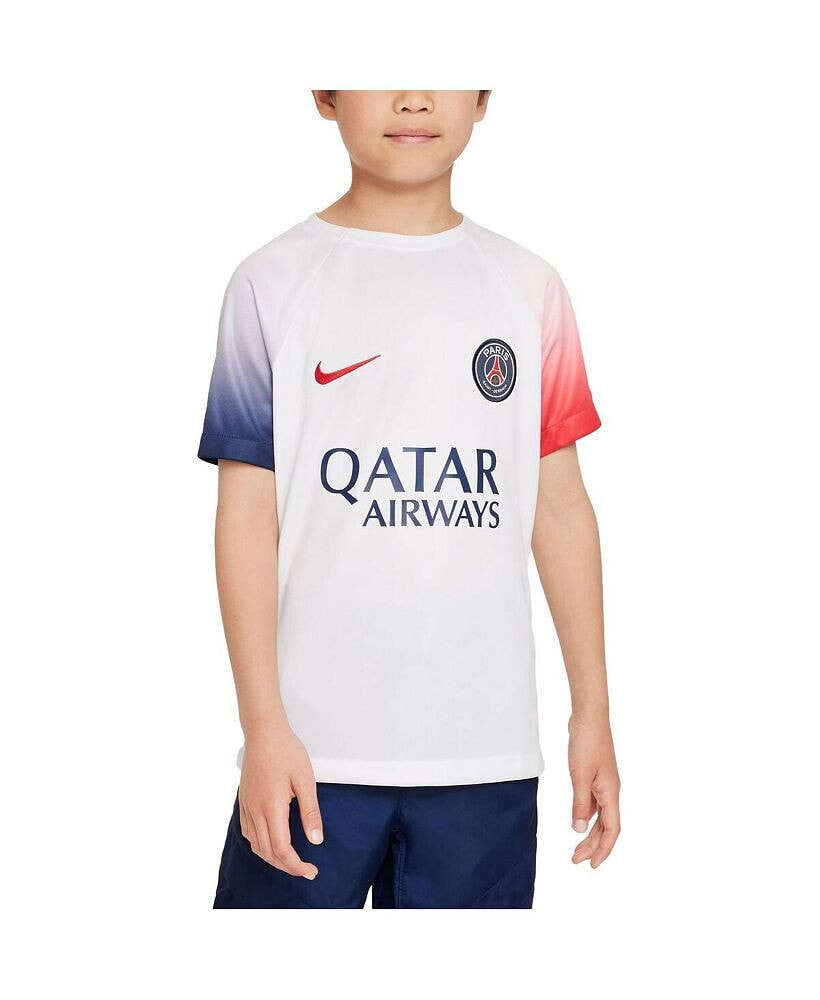 Nike big Boys White Paris Saint-Germain 2023/24 Academy Pro Performance Pre-Match Top