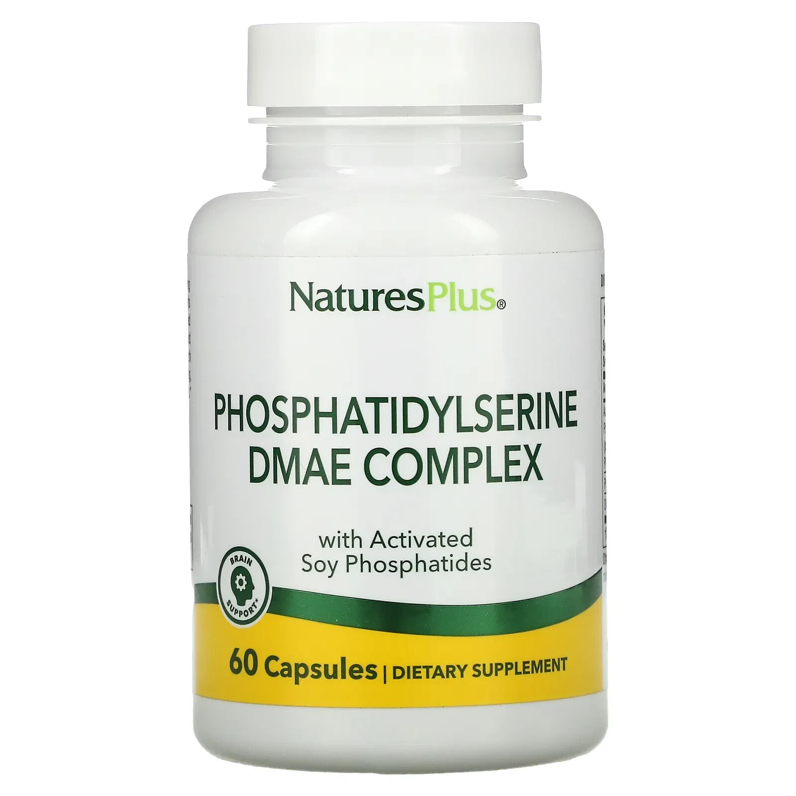 Натурес Плюс, комплекс фосфатидилсерина с ДМЭА, 60 вегетарианских капсул