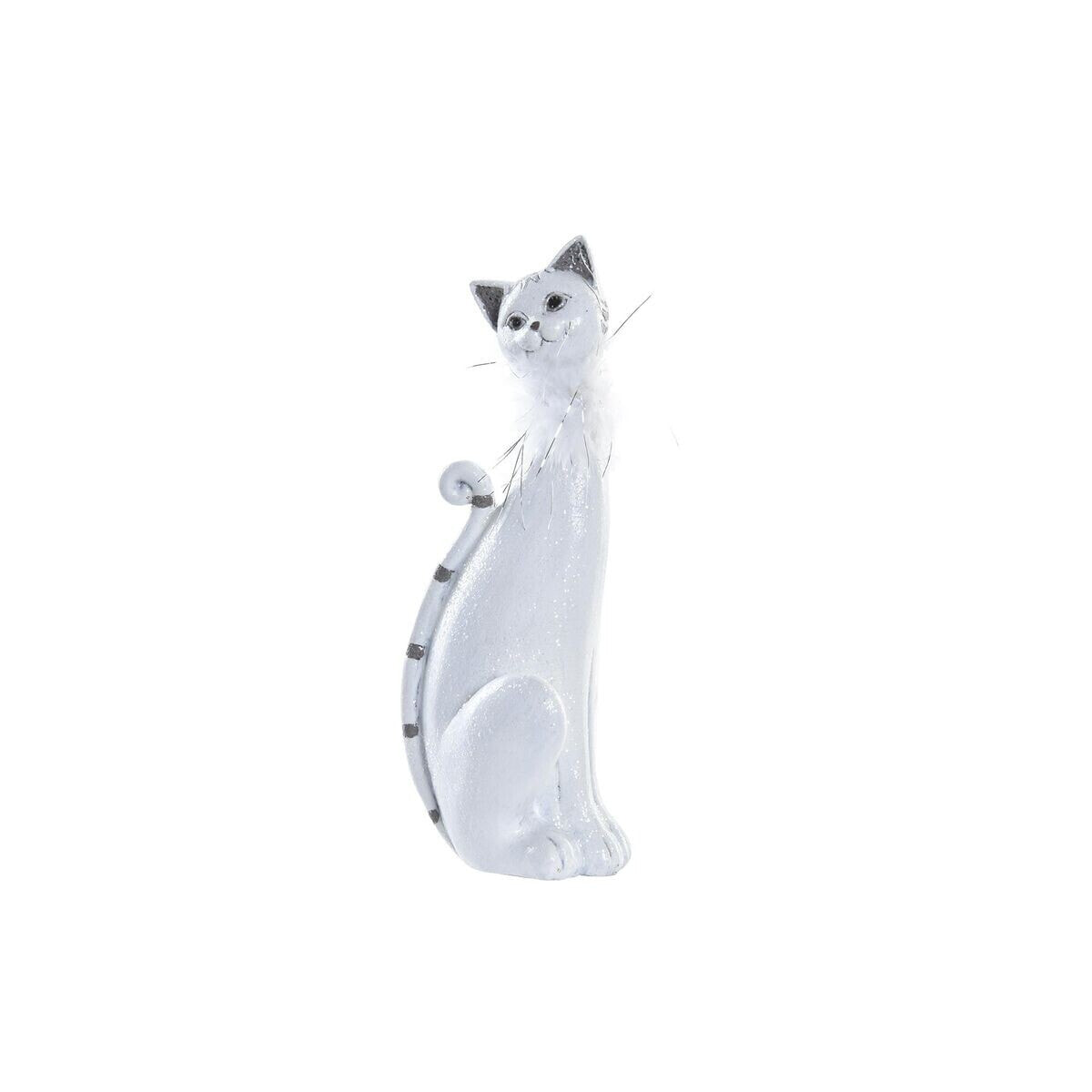 Decorative Figure DKD Home Decor White Cat Romantic 30 x 40 cm 9 x 9 x 24 cm