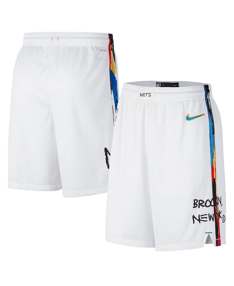 Nike men's White Brooklyn Nets 2022/23 City Edition Swingman Shorts
