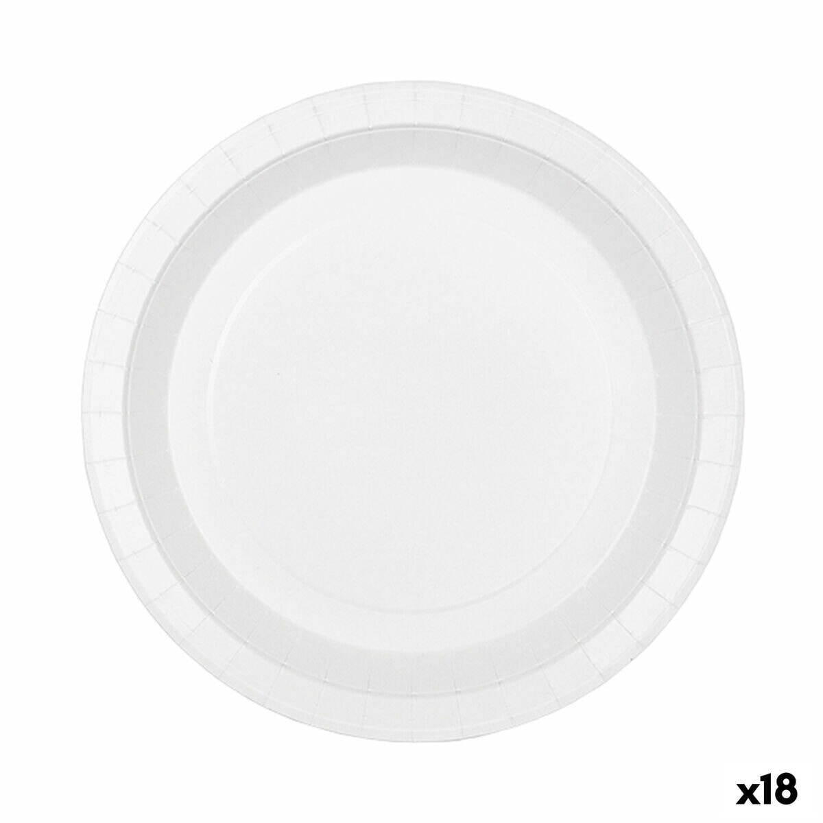 Plate set Algon Disposable Cardboard White 20 Pieces 17 cm (18 Units)