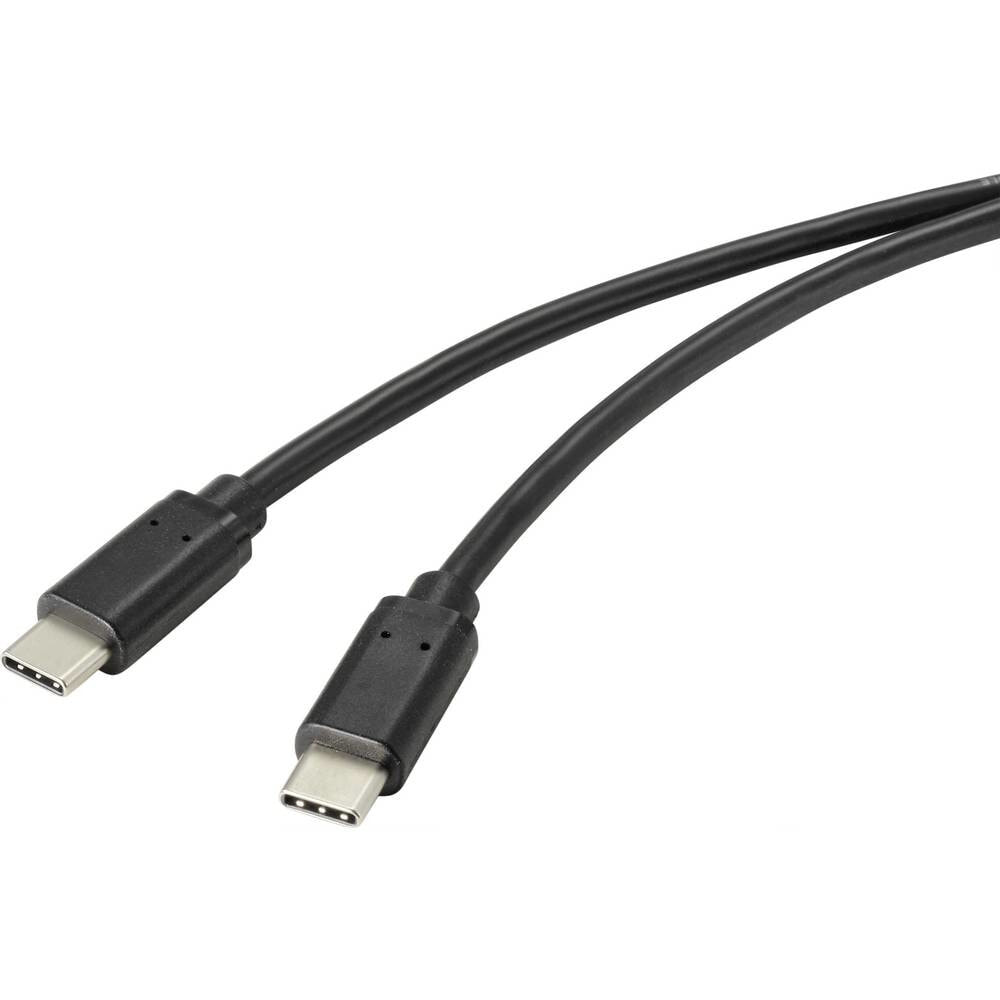 Renkforce RF-4716840 - 1 m - USB A - USB C - USB 2.0 - 480 Mbit/s - Black