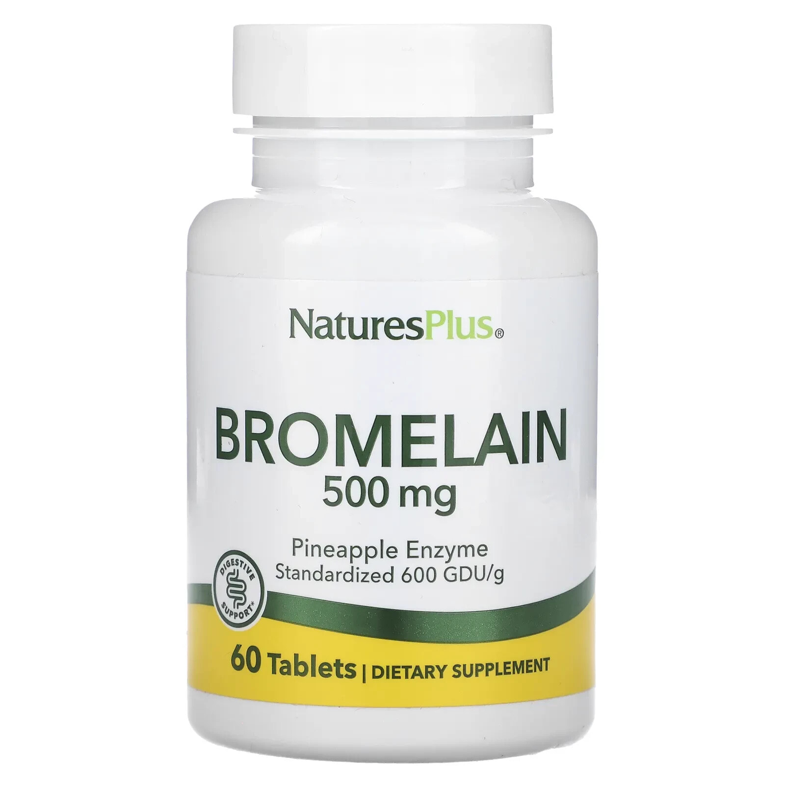 NaturesPlus, Бромелаин, 500 мг, 60 таблеток