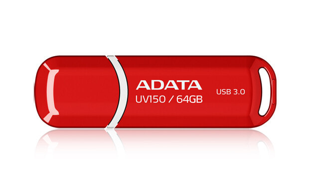 ADATA 64GB DashDrive UV150 USB флеш накопитель USB тип-A 3.2 Gen 1 (3.1 Gen 1) Красный AUV150-64G-RRD