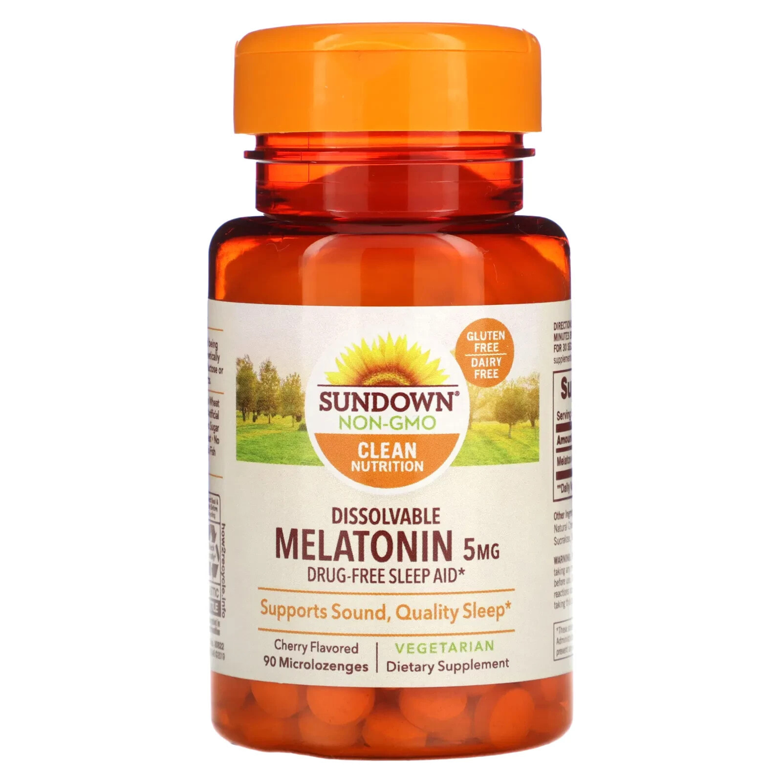 Dissolvable Melatonin, Cherry, 5 mg, 90 Microlozenges