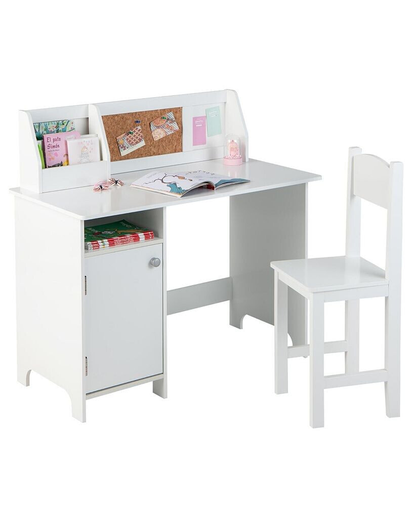 Costway kids Desk and Chair Set Study Writing Workstation