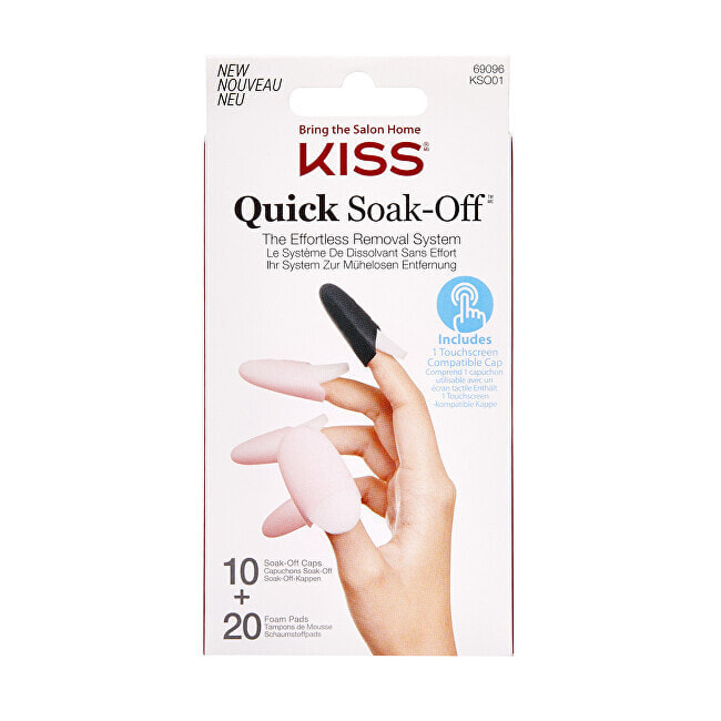 Товар для дизайна ногтей Kiss (Soak Off Remover Caps) 20 pcs