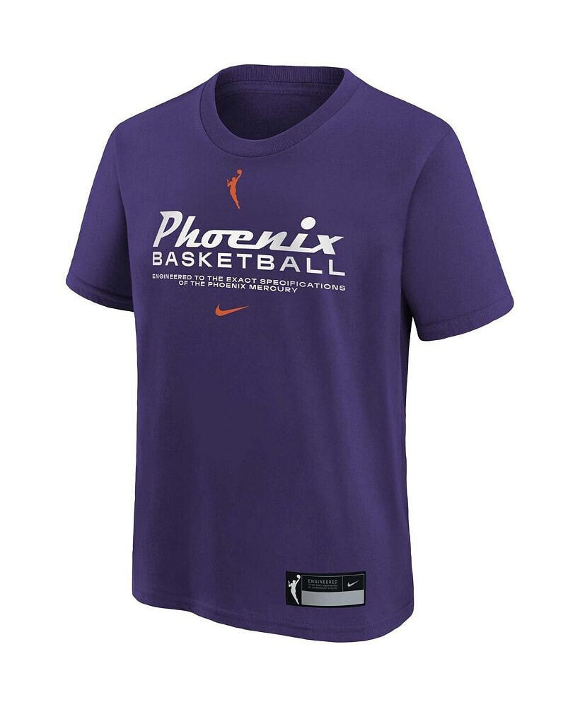 Nike big Boys and Girls Purple Phoenix Mercury On Court Legend Essential Practice T-shirt