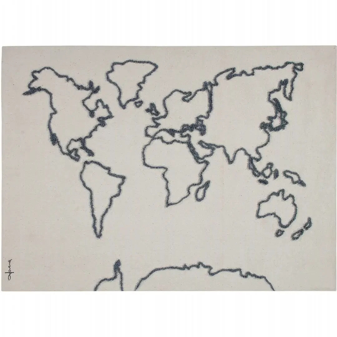 Wandkarte der Welt aus beiger