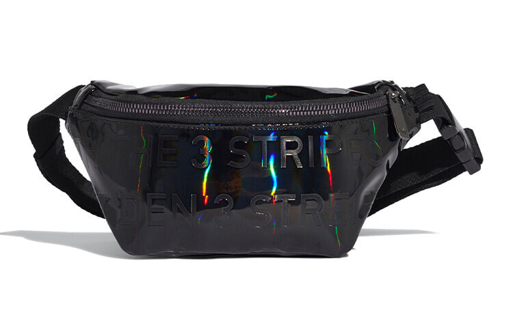 adidas originals 字母彩线镭射休闲潮流 腰包 女款 黑色 / Сумка Adidas Originals Fanny Pack GD1661