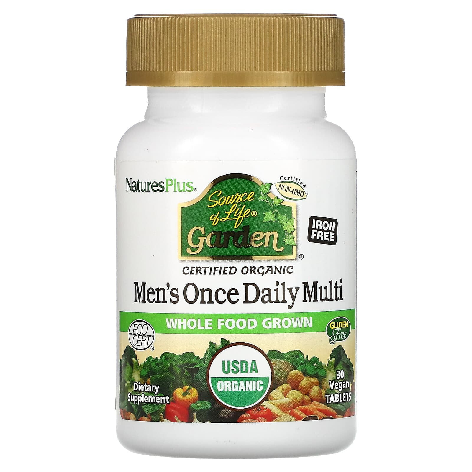 Source of Life Garden, Men's Once Daily Multi, 30 Vegan Tablets