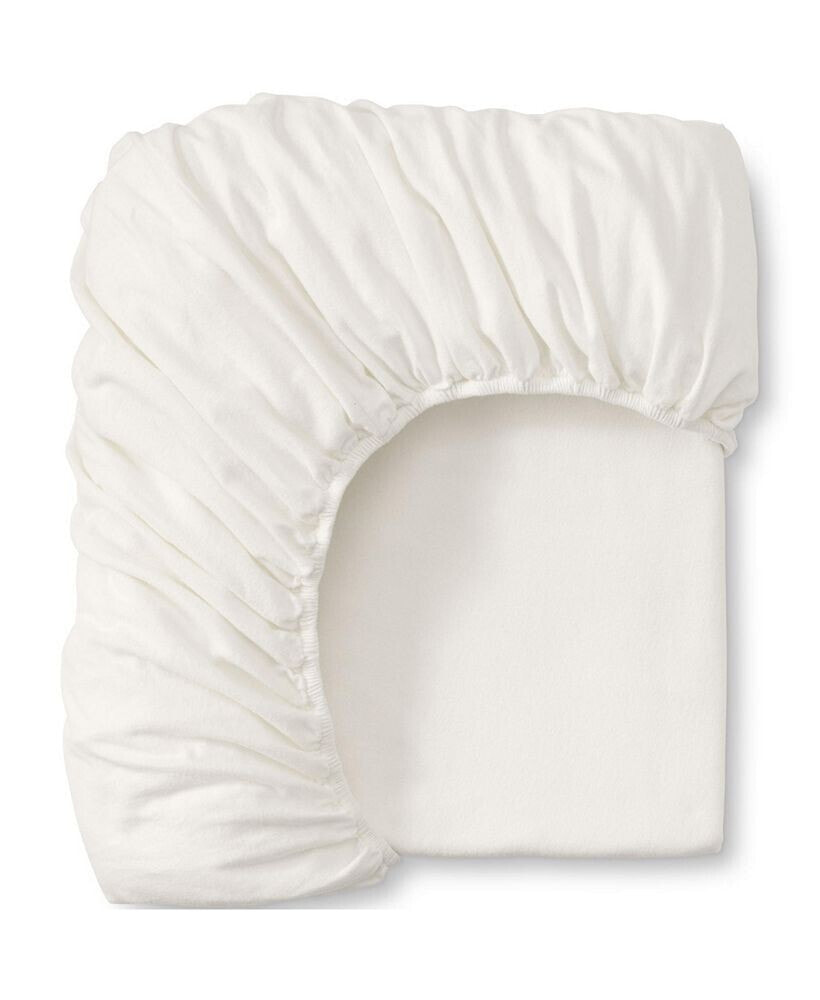 Lands' End comfy Super Soft Cotton Flannel Fitted Bed Sheet - 5oz