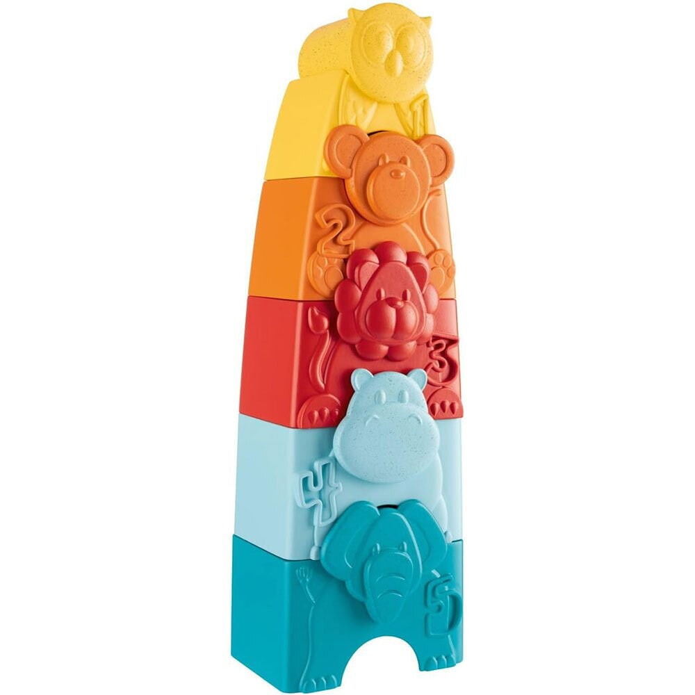 CHICCO Stackable Tower 2 In 1 Animals Eco+ Develops Logic And Skills