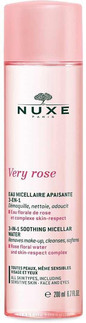 3in1 Beruhigendes Mizellen-Reinigungswasser zum Abschminken mit Rosenblütenwasser - Nuxe Very Rose 3 in 1 Soothing Micellar Water