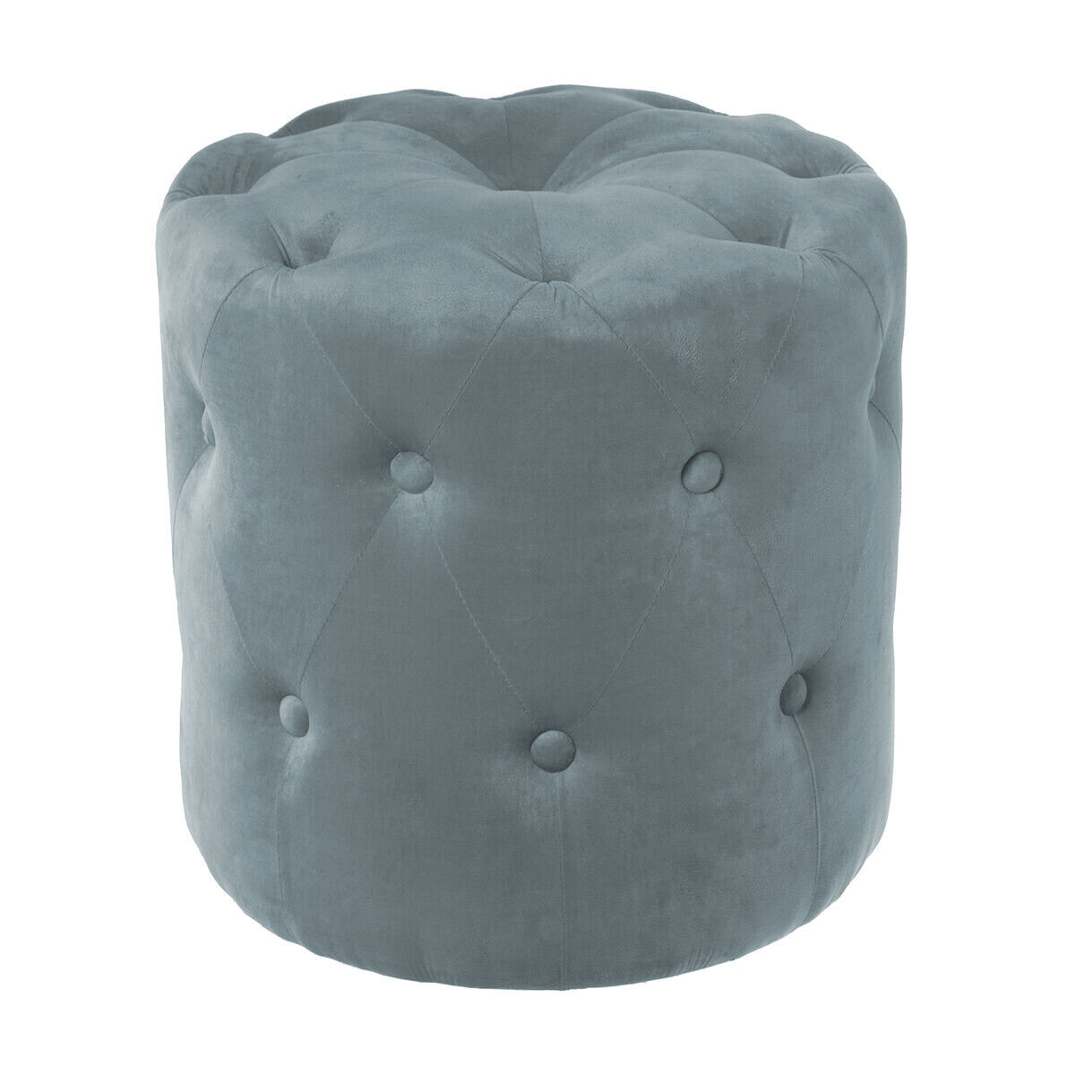 Pouffe Alexandra House Living Blue Velvet Wood 40 x 38 x 40 cm