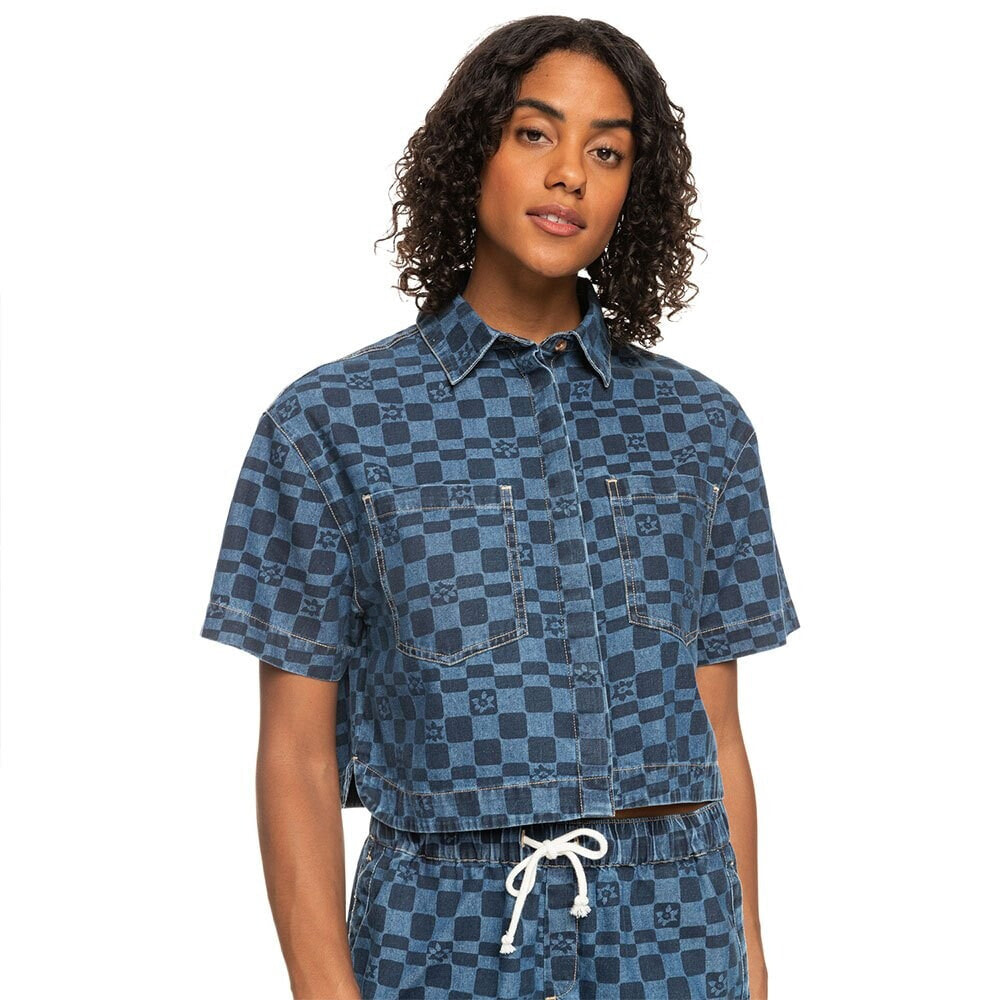 ROXY Blue Wave Club Printed Short Sleeve T-Shirt