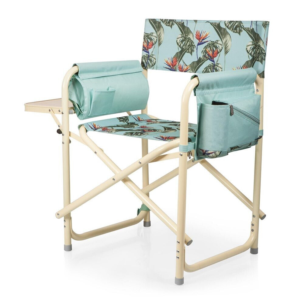 Oniva by Picnic Time Light Blue Outdoor Directors Folding Chair