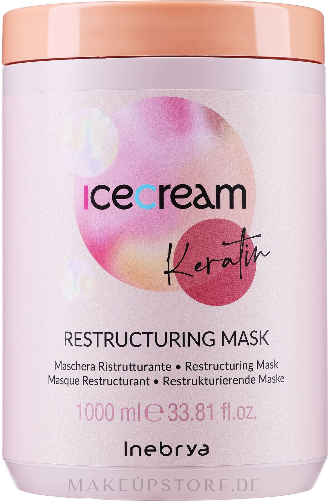 Regenerierende Haarmaske mit Keratin - Inebrya Ice Cream Keratin Restructuring Mask