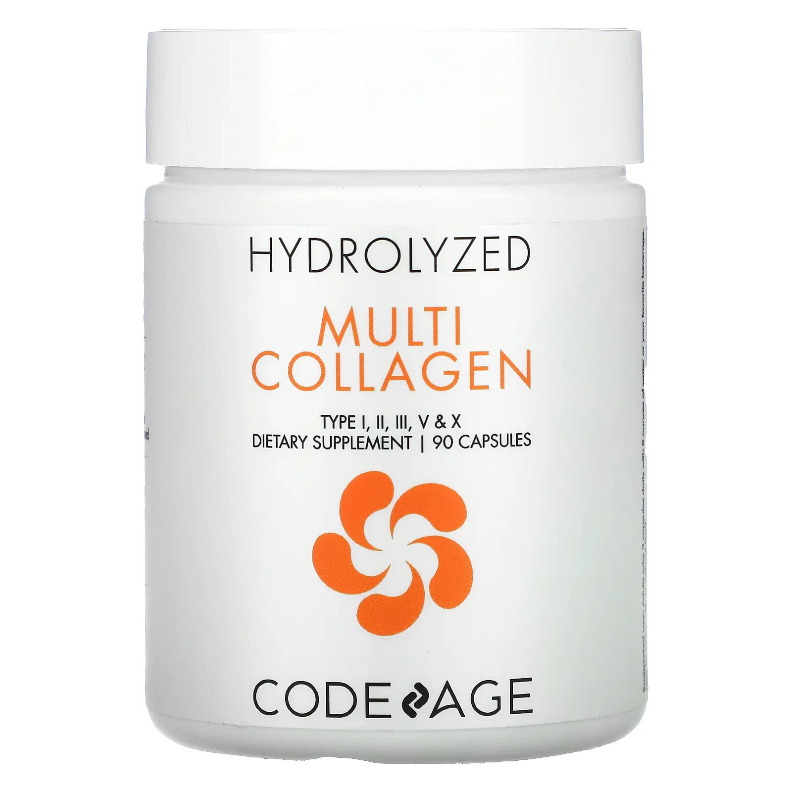 Hydrolyzed, Multi Collagen, Type I, II, III, V, X, 90 Capsules