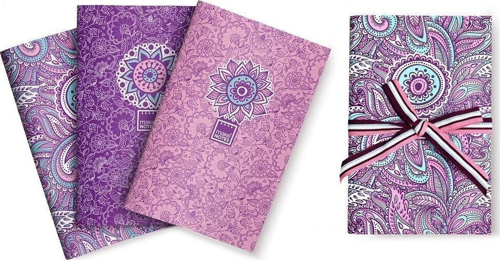 Make Notes Purple&Pale Zeszyt A6/32 strony gładki 3szt