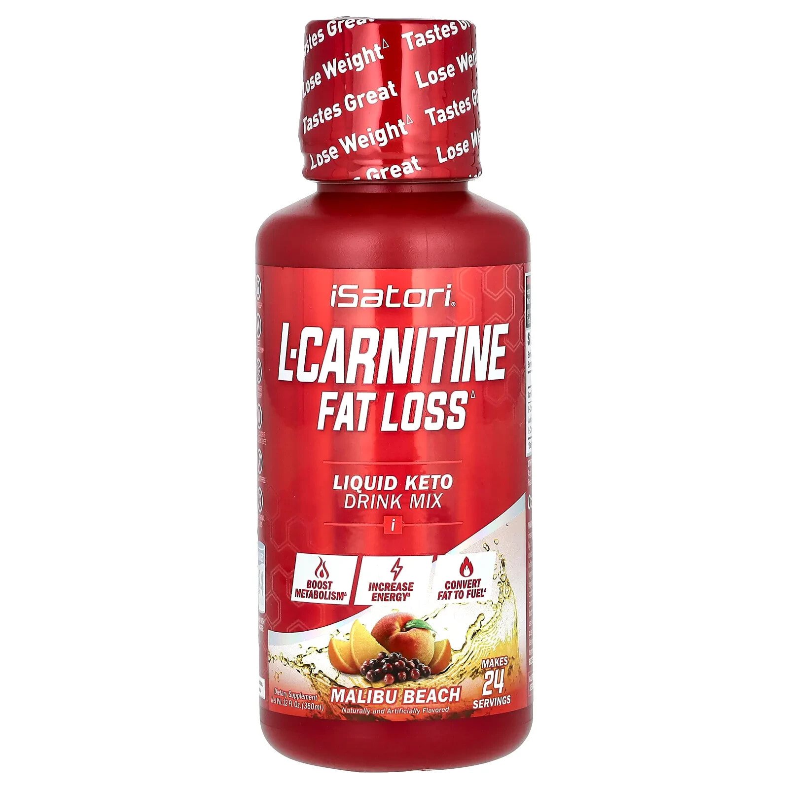 L-Carnitine, Pink Lemonade, 12 fl oz (360 ml)