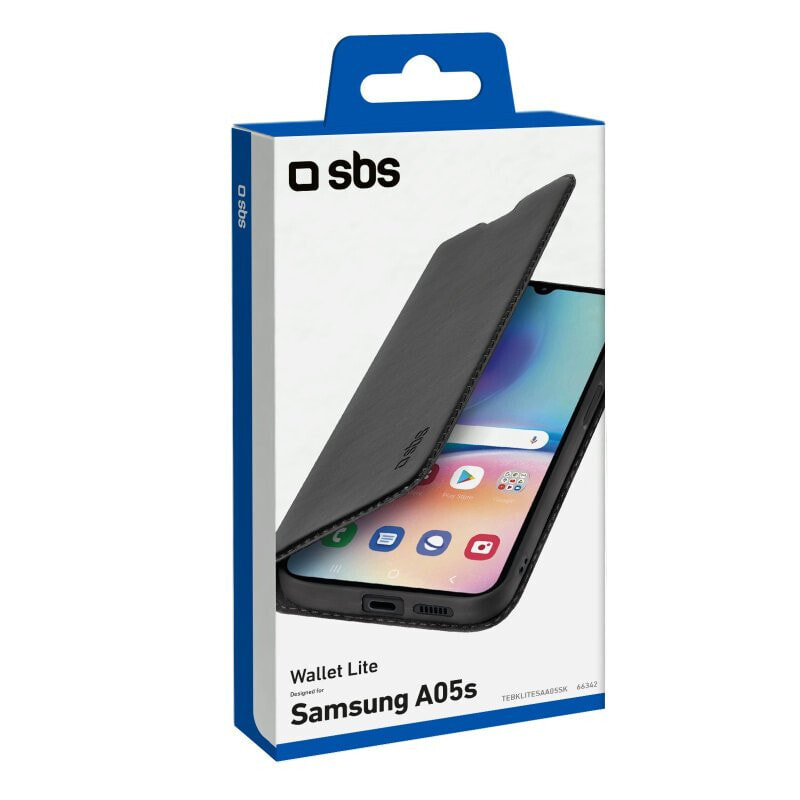 SBS Book Case Wallet Lite-Huelle für Samsung Galaxy A05s schwarz