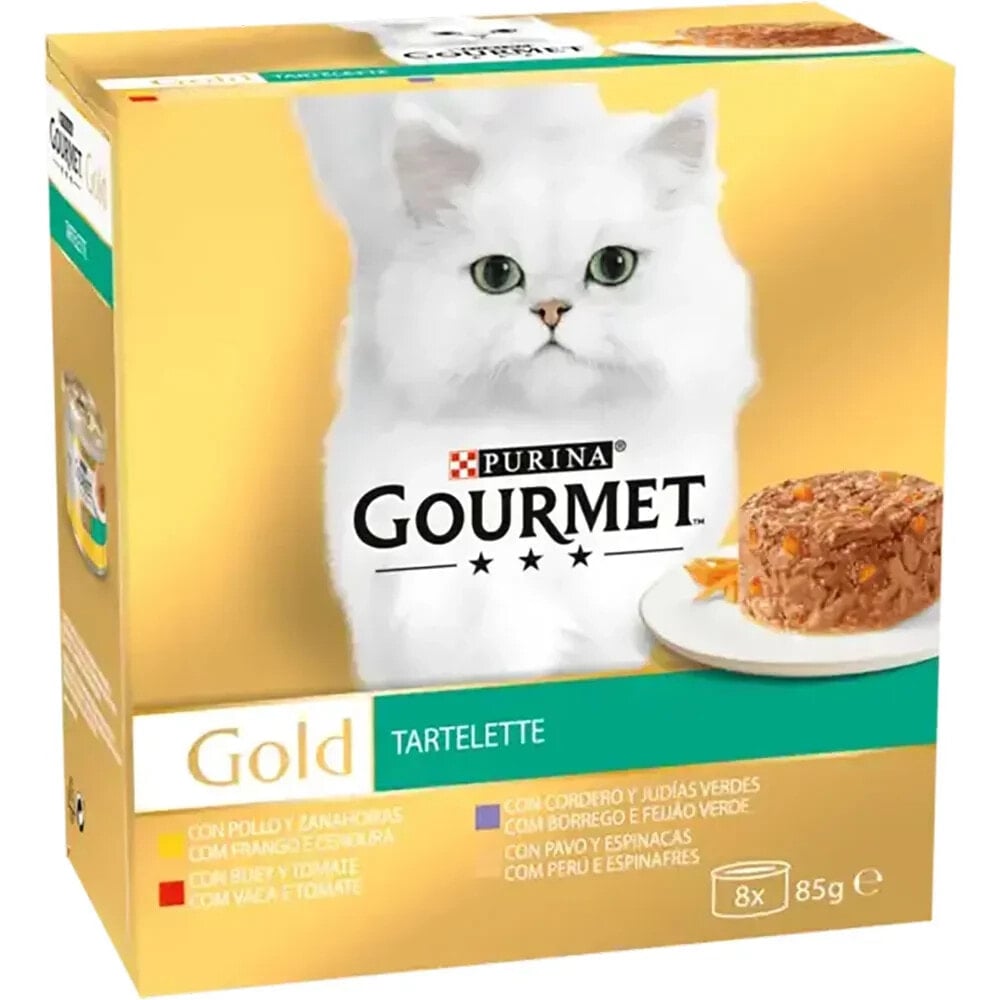 PURINA Gourmet Gold Tartallette wet cat food 8x85g 12 units