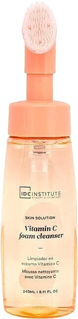 Gesichtsreinigungsschaum mit Vitamin C - IDC Institute Vitamin C Foam Cleanser With Exfobrush