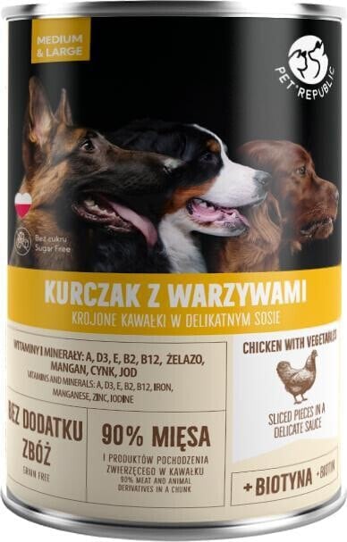 Pet Republic PIES puszka KURCZAK WARZYWA sos /8 1250g