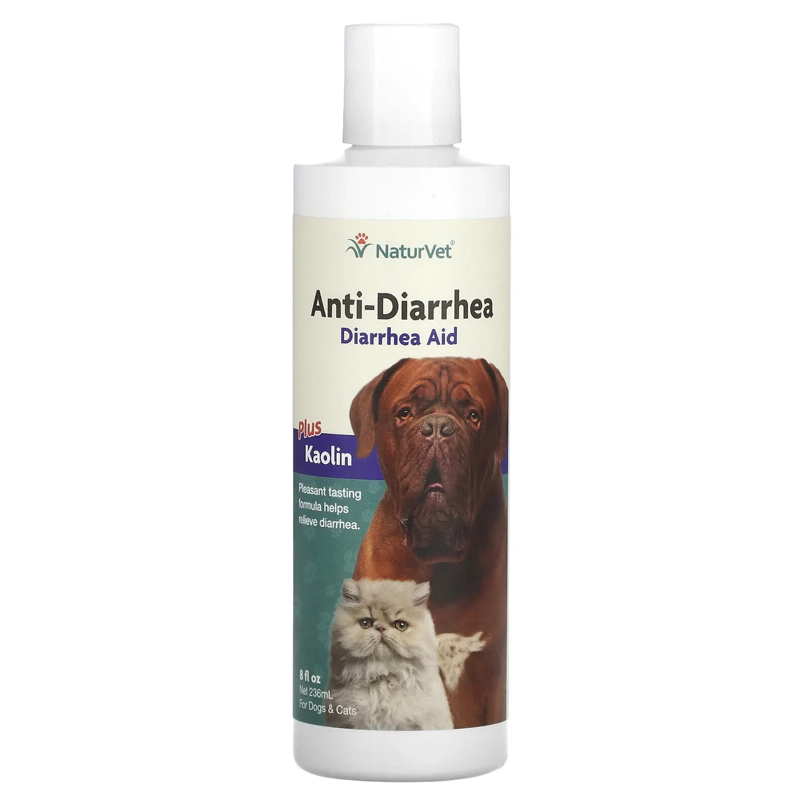 Anti-Diarrhea, Diarrhea Aid Plus Kaolin, For Dogs & Cats, 8 fl oz (236 ml)