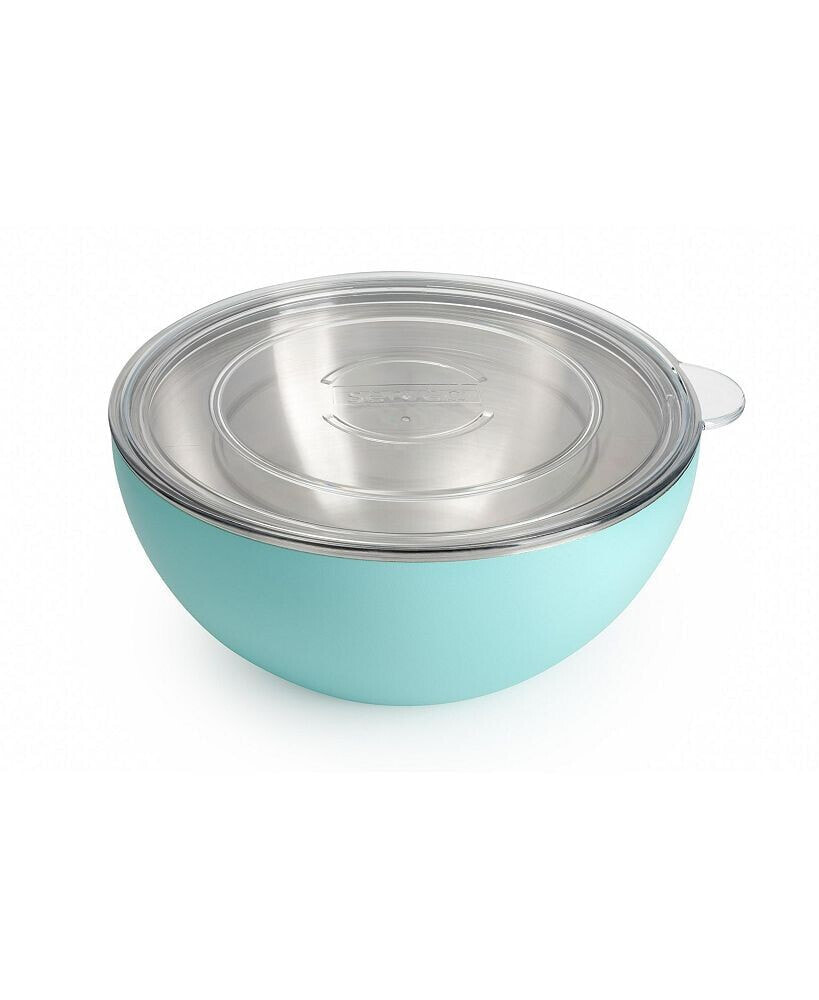 Served vacuum-Insulated Double-Walled Copper-Lined Stainless Steel Small Serving Bowl, 0.62 Quarts