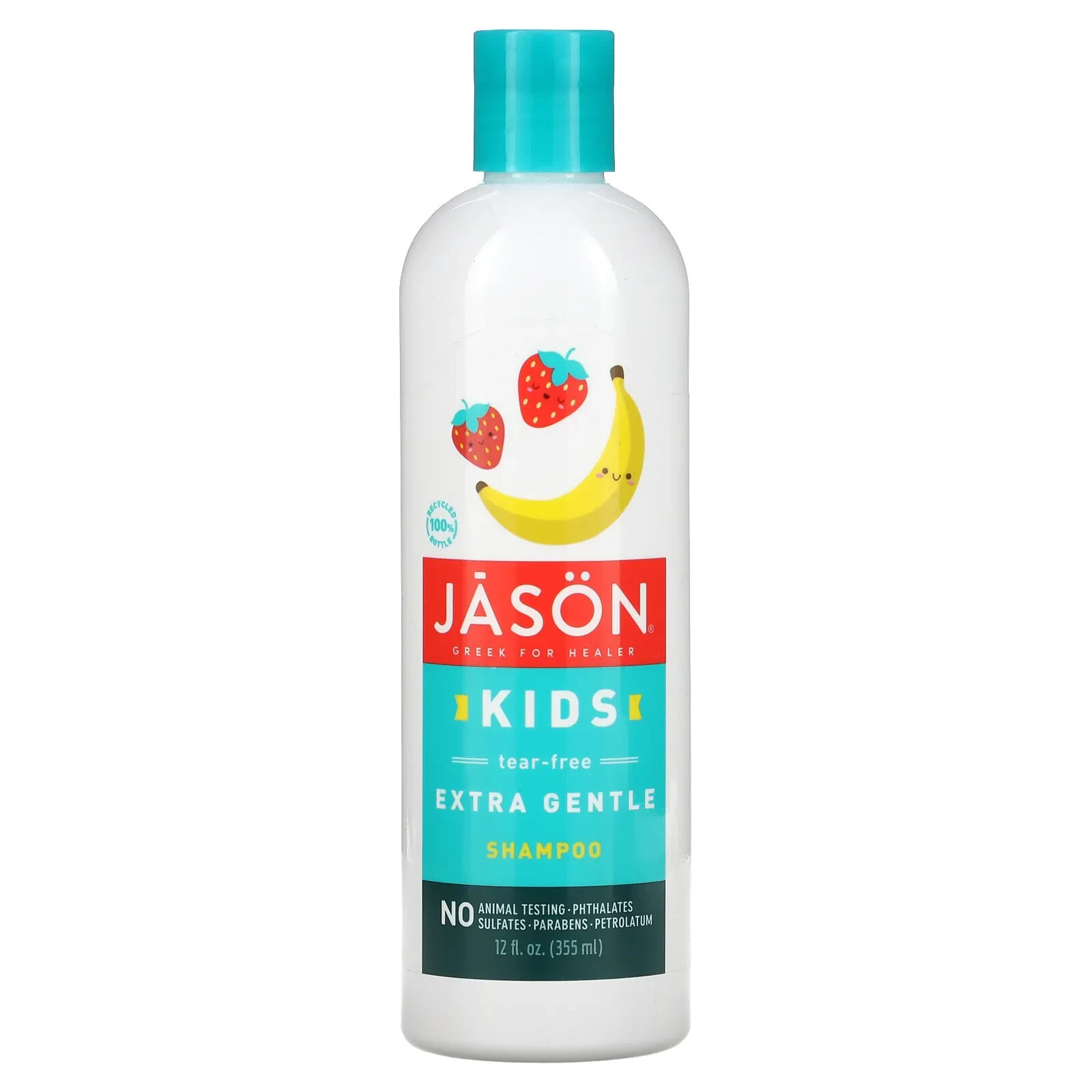 Kids Tear-Free Extra Gentle Shampoo, Strawberry-Banana, 12 fl oz (355 ml)