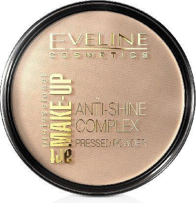 Eveline Art Professional Make-up Anti Shine Complex Powder No.34 Medium Beige Прессованная пудра эффективно матирует и выравнивает цвет лица 14 г