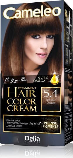 Delia Cameleo Hair Color Cream No. 5.4 Масляная крем-краска для волос с омега, оттенок каштан