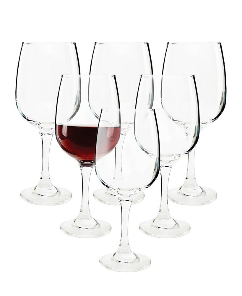 Circleware set of 6 - 11.7 oz Clear Glass Wine Goblet