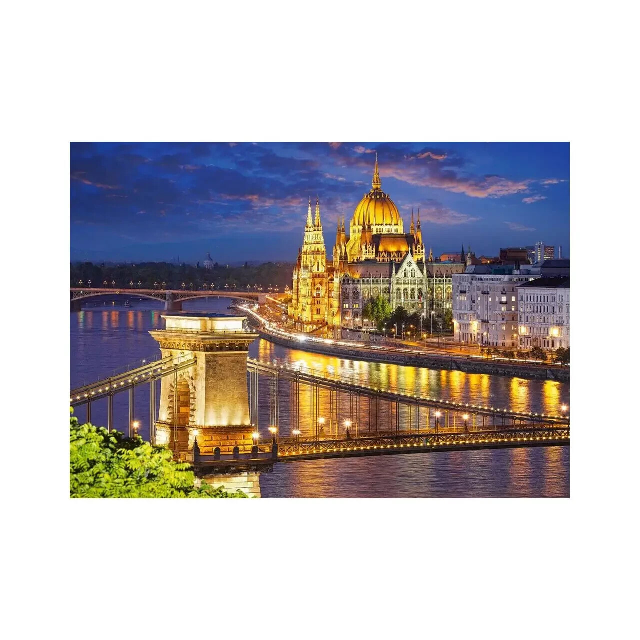 Puzzle Budapest in der Abenddämmerung