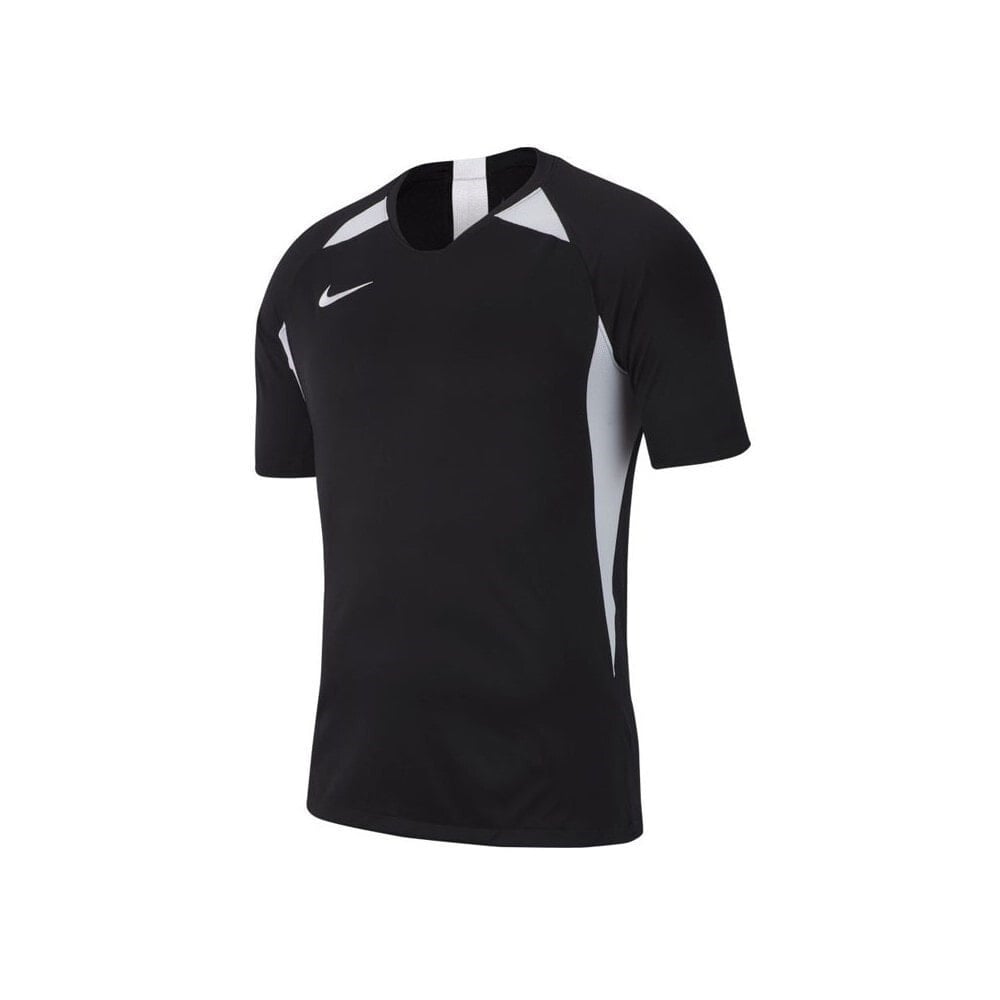 Мужская футболка спортивная  черная белая обтягивающая для бега Nike Legend SS Jersey