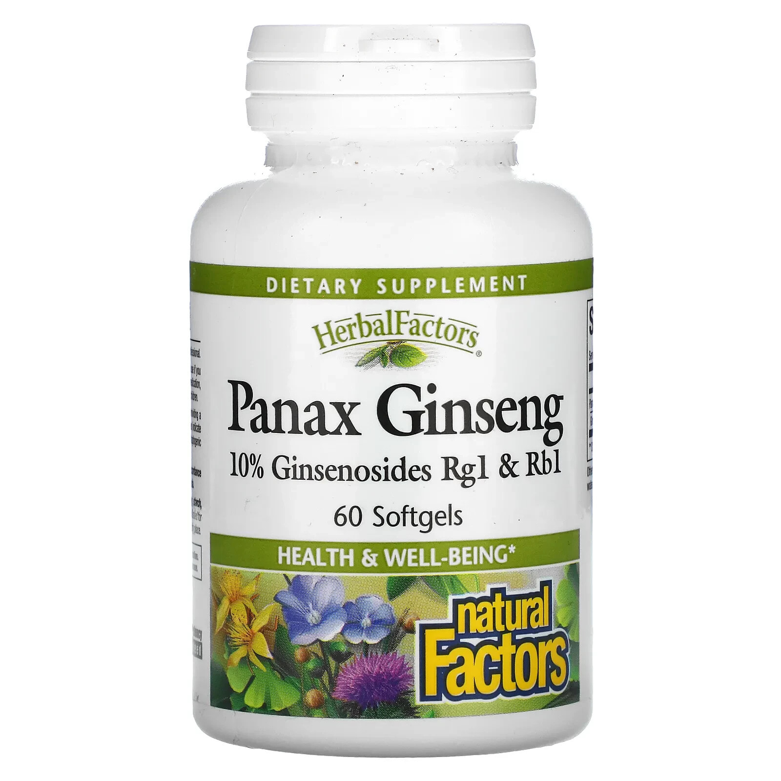 HerbalFactors, Panax Ginseng, 60 Softgels