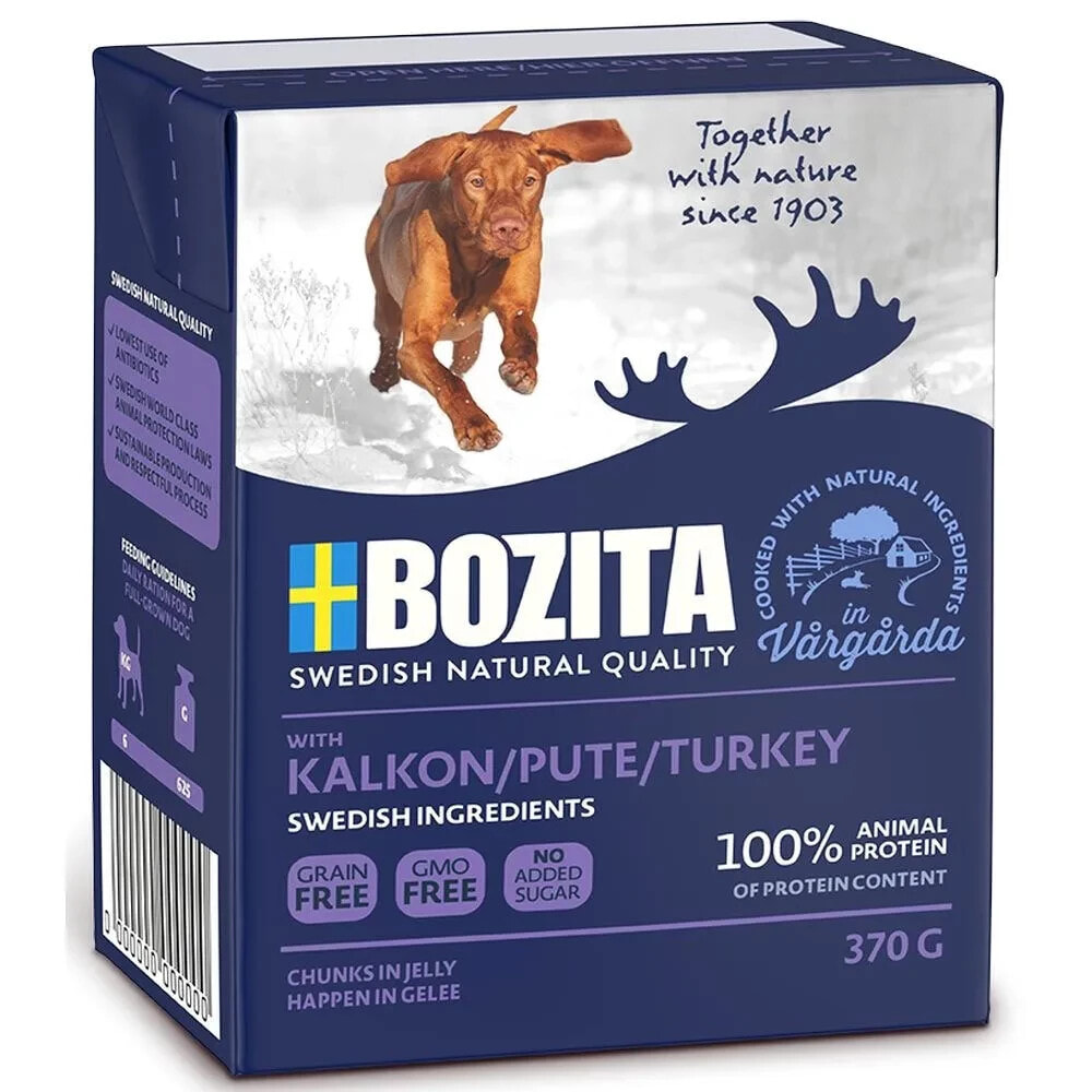 BOZITA Chunksjelly turkey wet dog food 370g