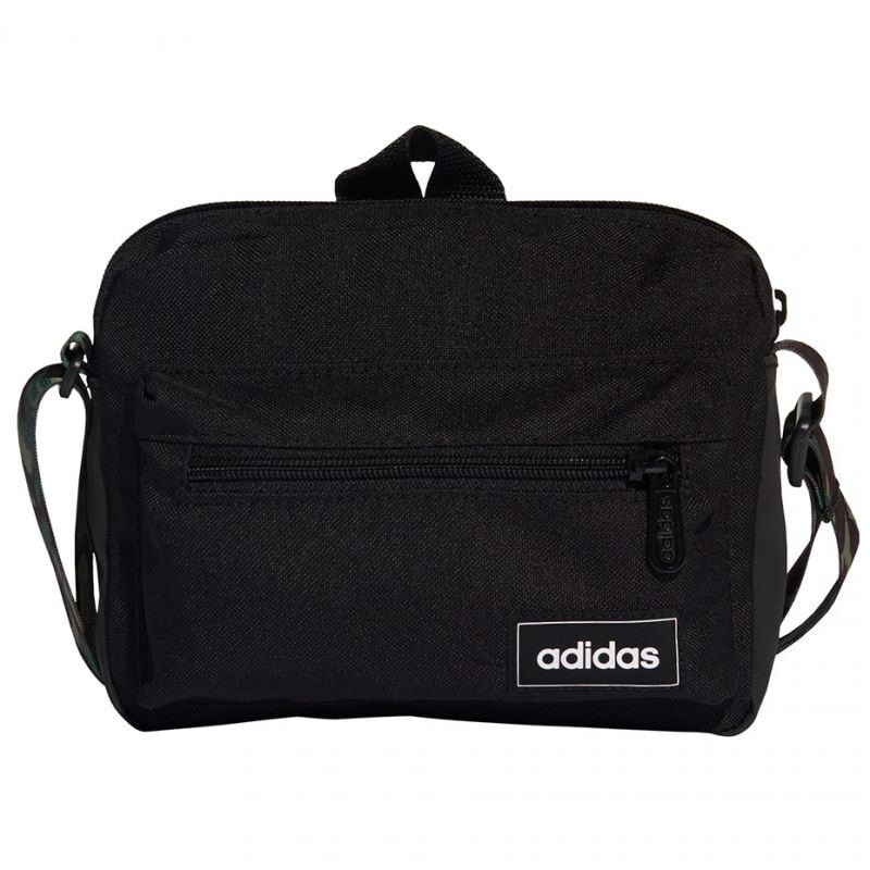 Мужская спортивная сумка черная текстильная маленькая для тренировки с ручками через плечо Adidas Clsc Camo Org GN2062 shoulder bag