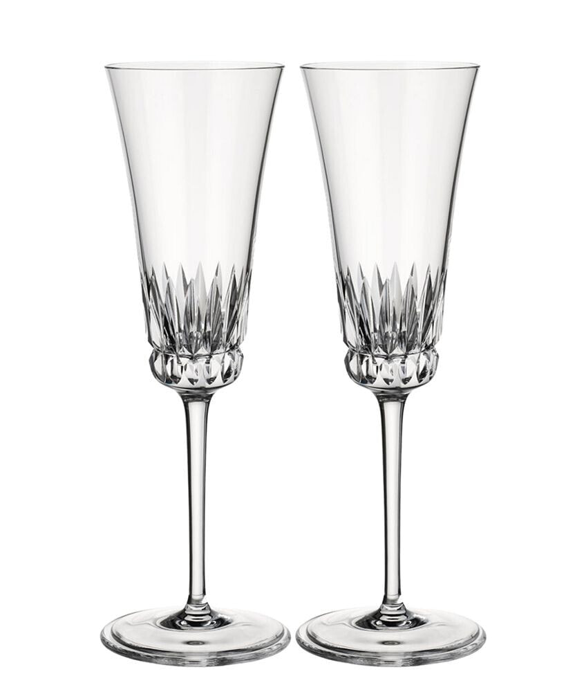 Villeroy & Boch grand Royal Flute Glasses, Pair of 2