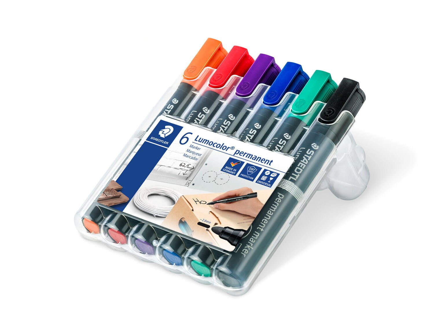 STAEDTLER Marker Lumocolor perm 6St Box