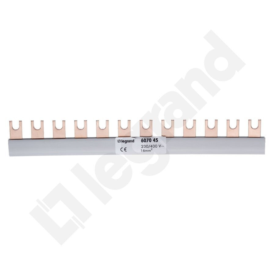 Legrand Fork connection rail 1P 80A 16mm2 BI1 / 16 12 mod. - 607 045