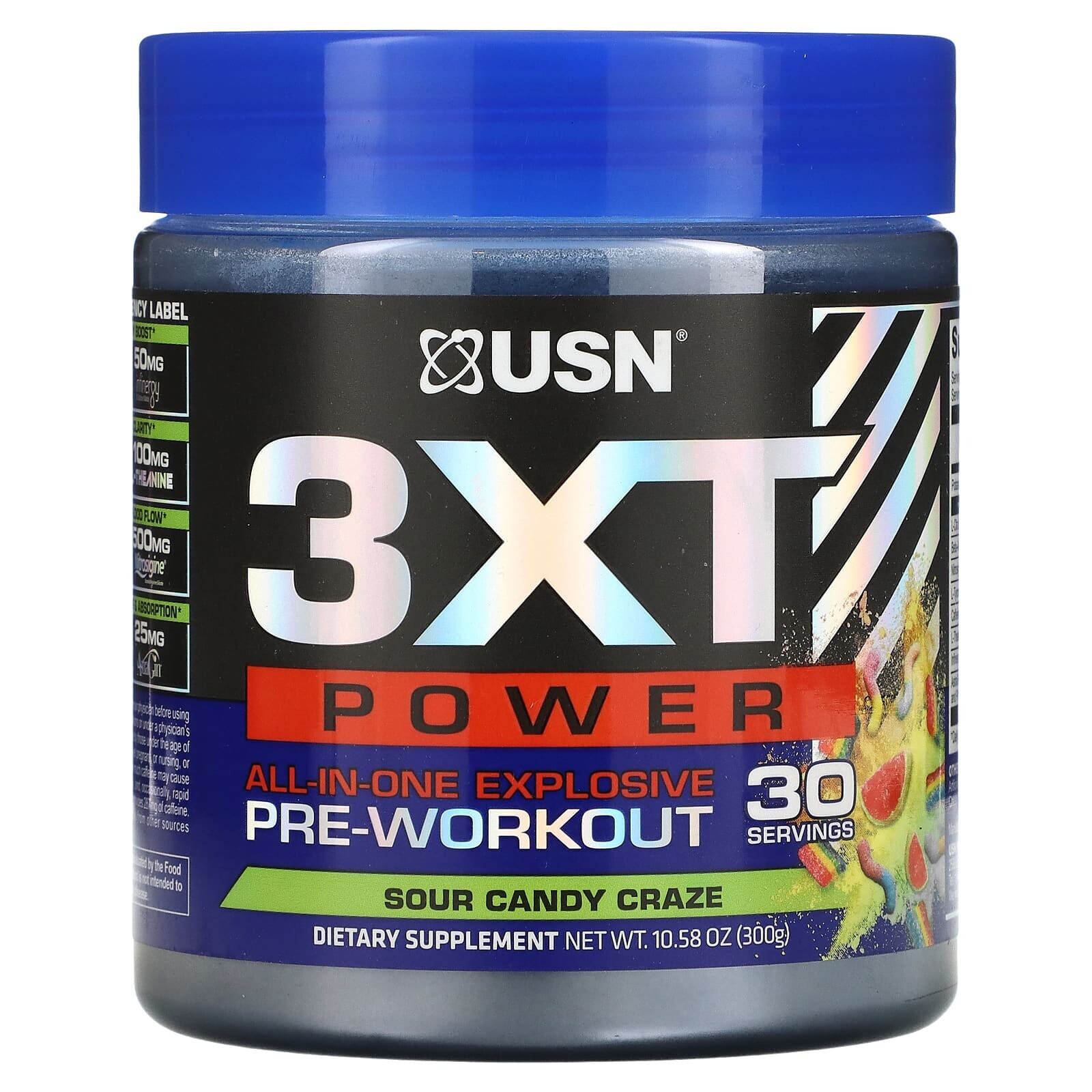 3XT Power, All-In-One Explosive Pre-Workout, Tropical Vibes, 10.58 oz (300 g)