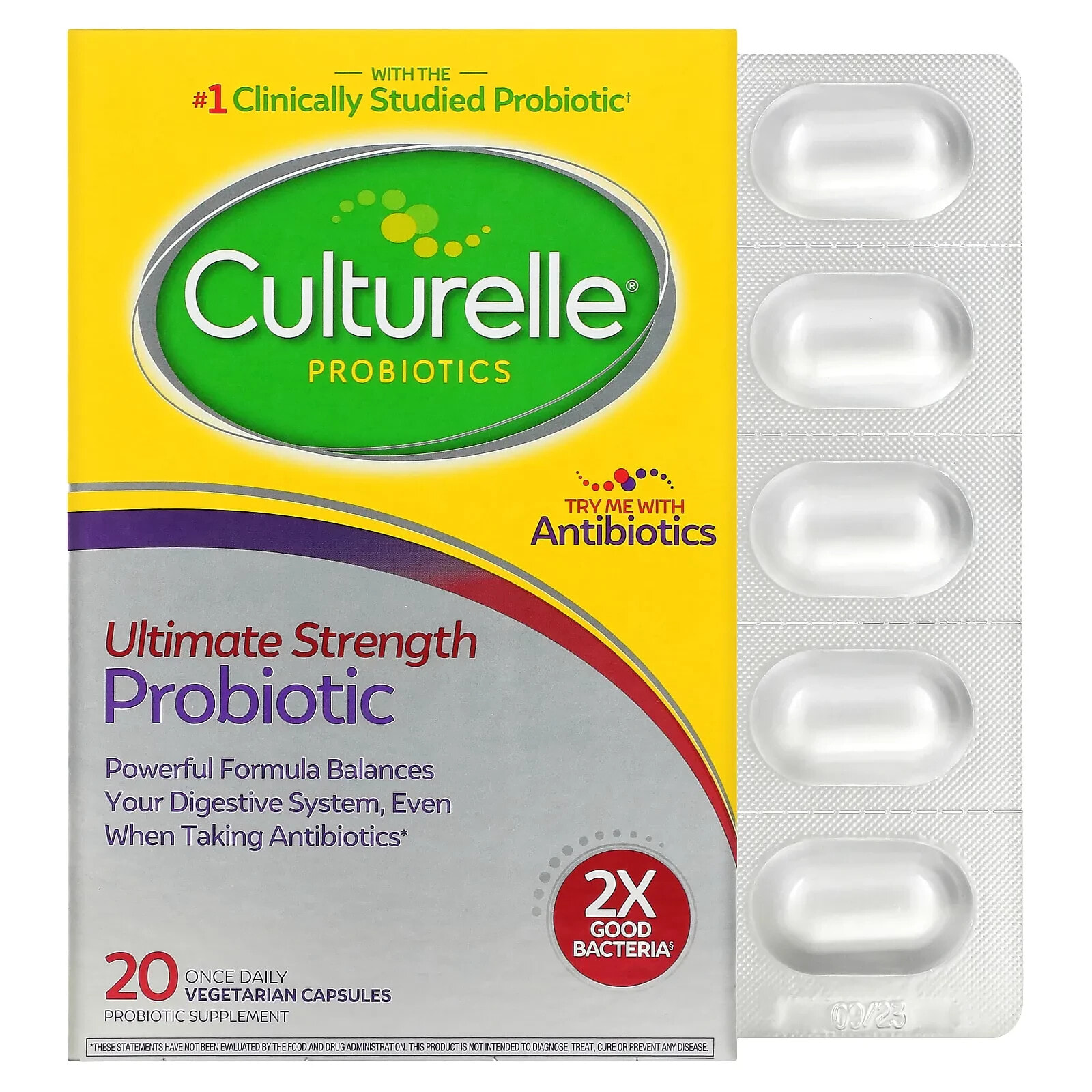 Probiotics, Ultimate Strength Probiotic, 20 Billion CFU, 30 Vegetarian Capsules